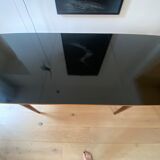 Table années 60 formica et teck extensible 6 à 8 personnes