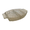 Thick molded glass servant dish