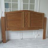 Headboard for a 160 bed in solid walnut. Unique piece made from old elements.