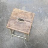 Vintage wooden workshop stool