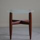Teak and glass side table, mid-century Danish design, made in the 1960s.