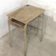 Simple school desk from 1960 with locker.