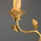 Pair of antique candelabra in carved and gilded wood, Italy, 20th century