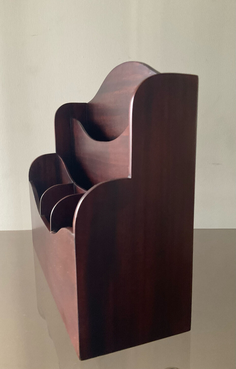 Vintage wooden sorter mail rack 70s