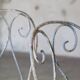 Two iron garden chairs 1950