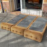 Sofa with 3 modules convertible into a bed of the 70s