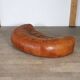 Croissant Sofa in Cognac Leather by Raphael Raffel for Honore Paris, 1970s
