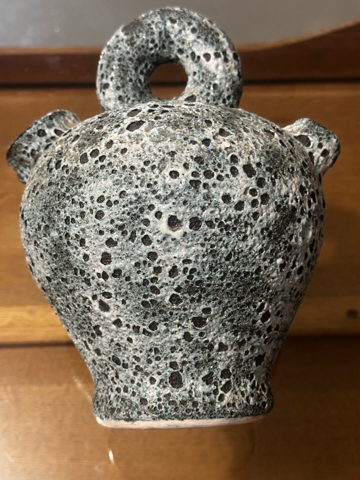 Mediterranean in glazed lava ceramic, France, 1970s.