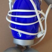 Table lamp. cobalt blue ovoid. creator tatsuo konno.