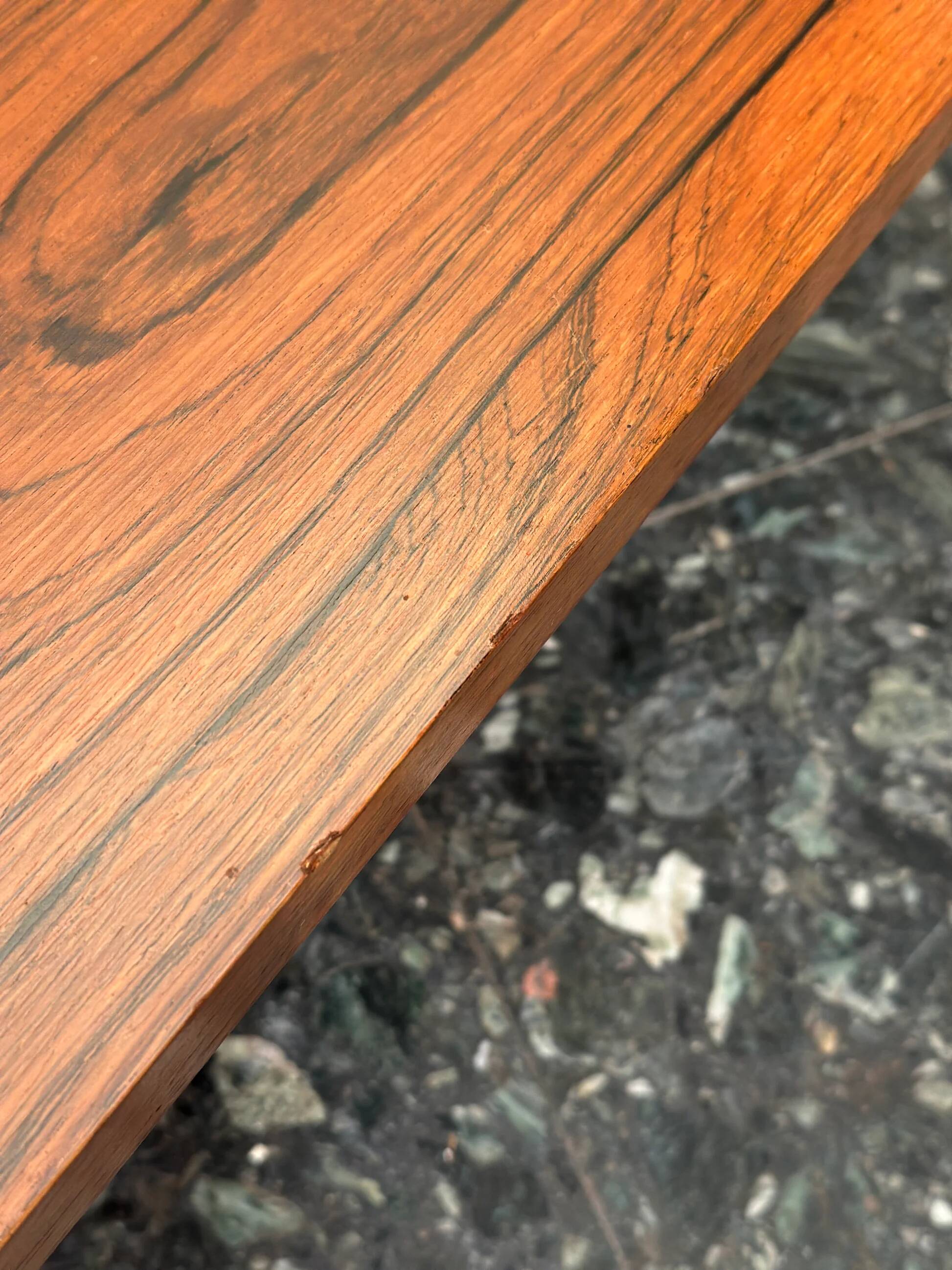 XL rosewood bench from the mid-century