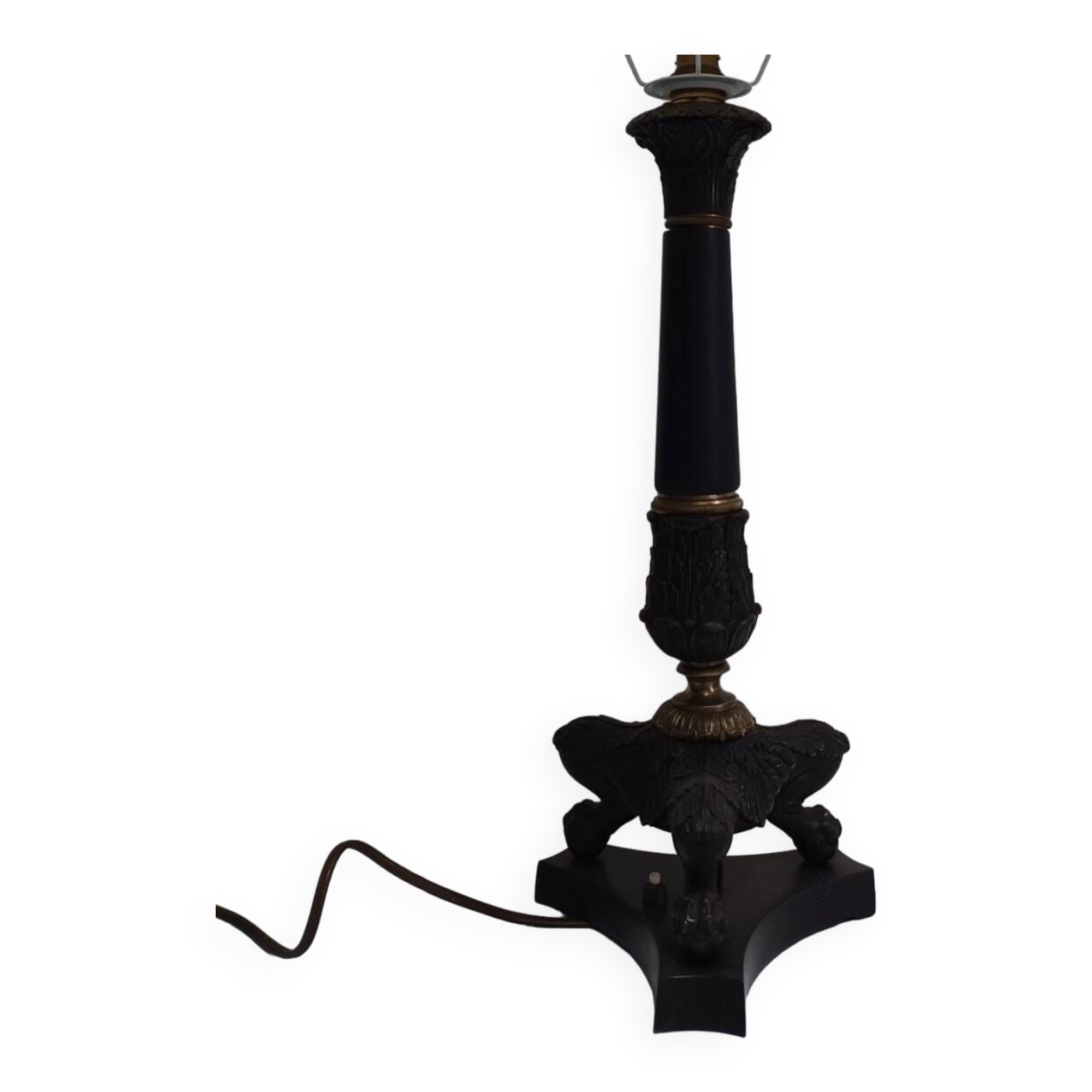 Antique lamp base with lion's paw - Restoration Period - Empire
