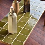 Vintage coffee table green tiles