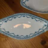 2 earthenware raviers of Sarreguemines model Arras