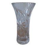chiseled crystal vase