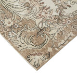 Hand-knotted rustic turkish beige carpet 196 cm x 295 cm