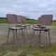 Lot de 6 chaises en formica vintage imitation bois
