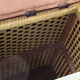 Vintage clothes basket in braided scoubidou