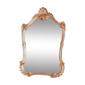 Miroir coquille dorée Louis XV