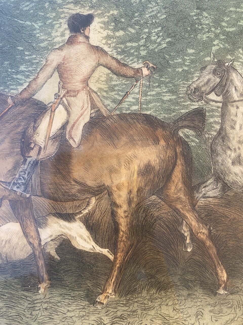 Gravure Chasseurs égarés début XX siècle