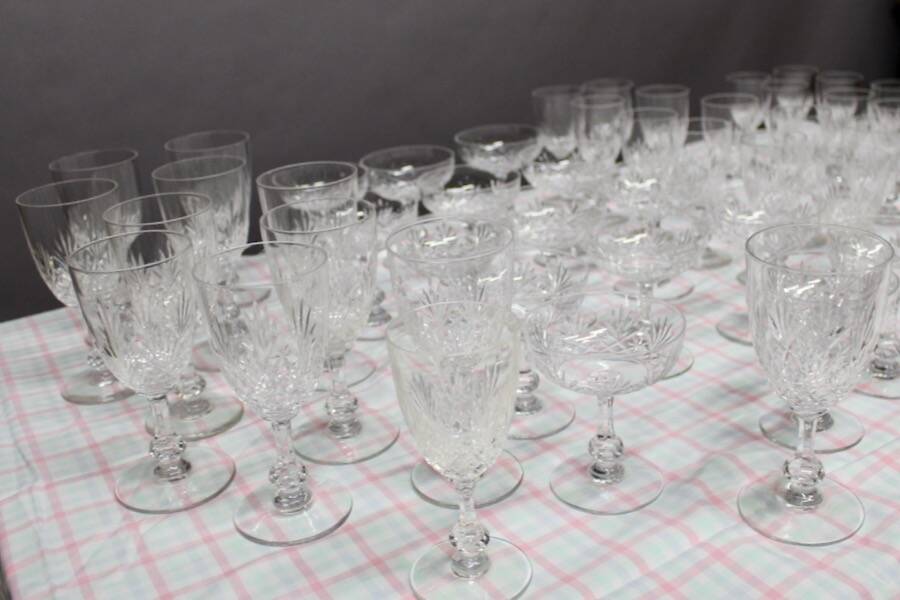 Crystal glass service Saint Louis Model MASSENET 54 pieces