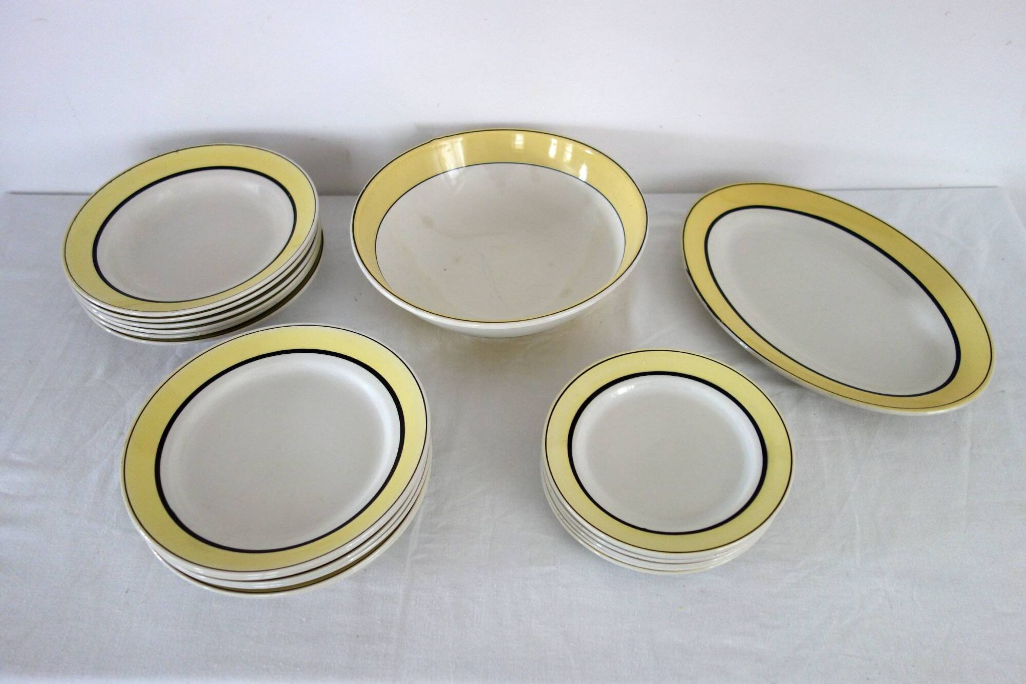 6 assiettes plates vintage faïence de Badonviller