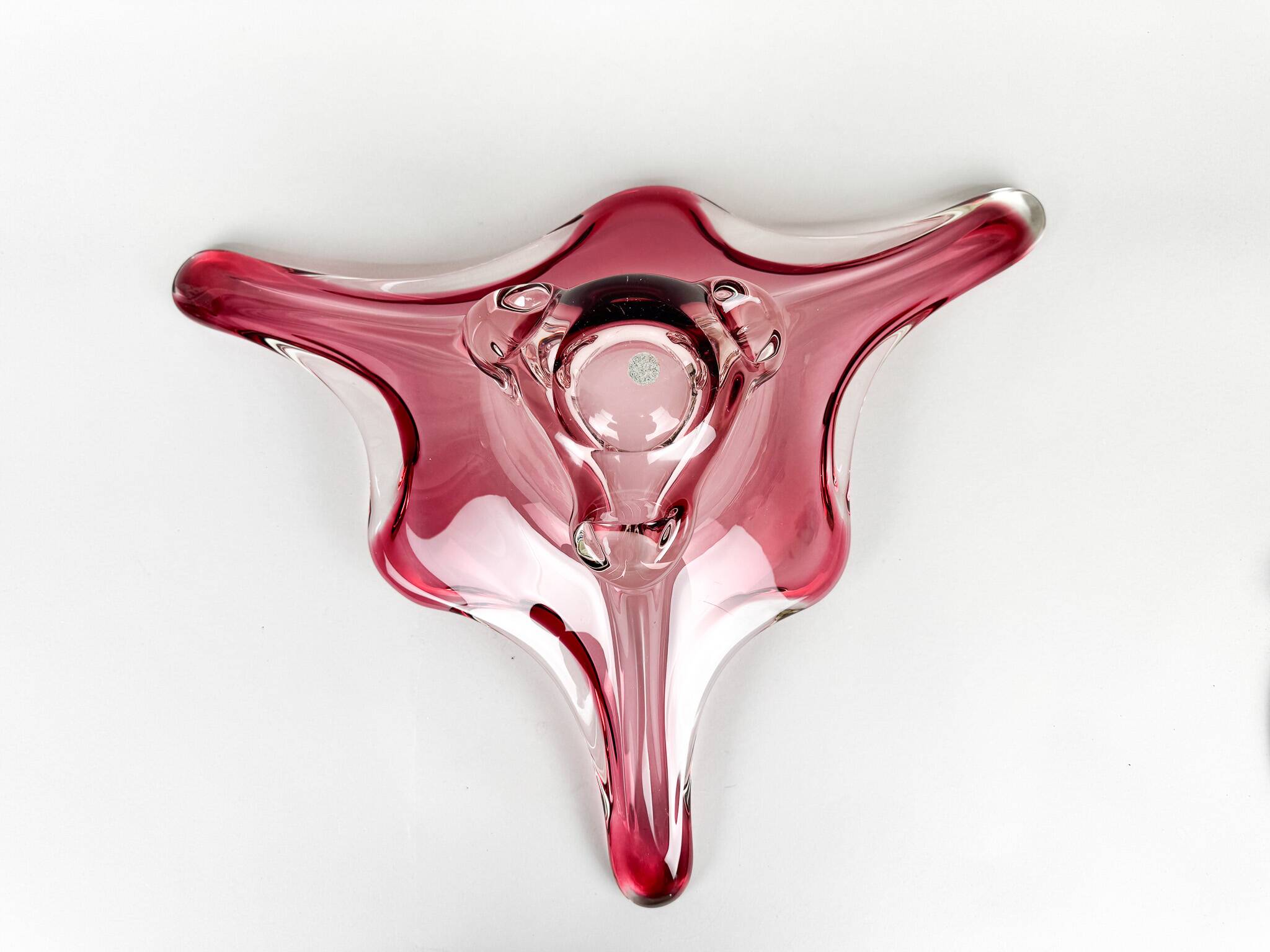 XXL Mid Century Murano Glass Bowl, Italy, Labeled