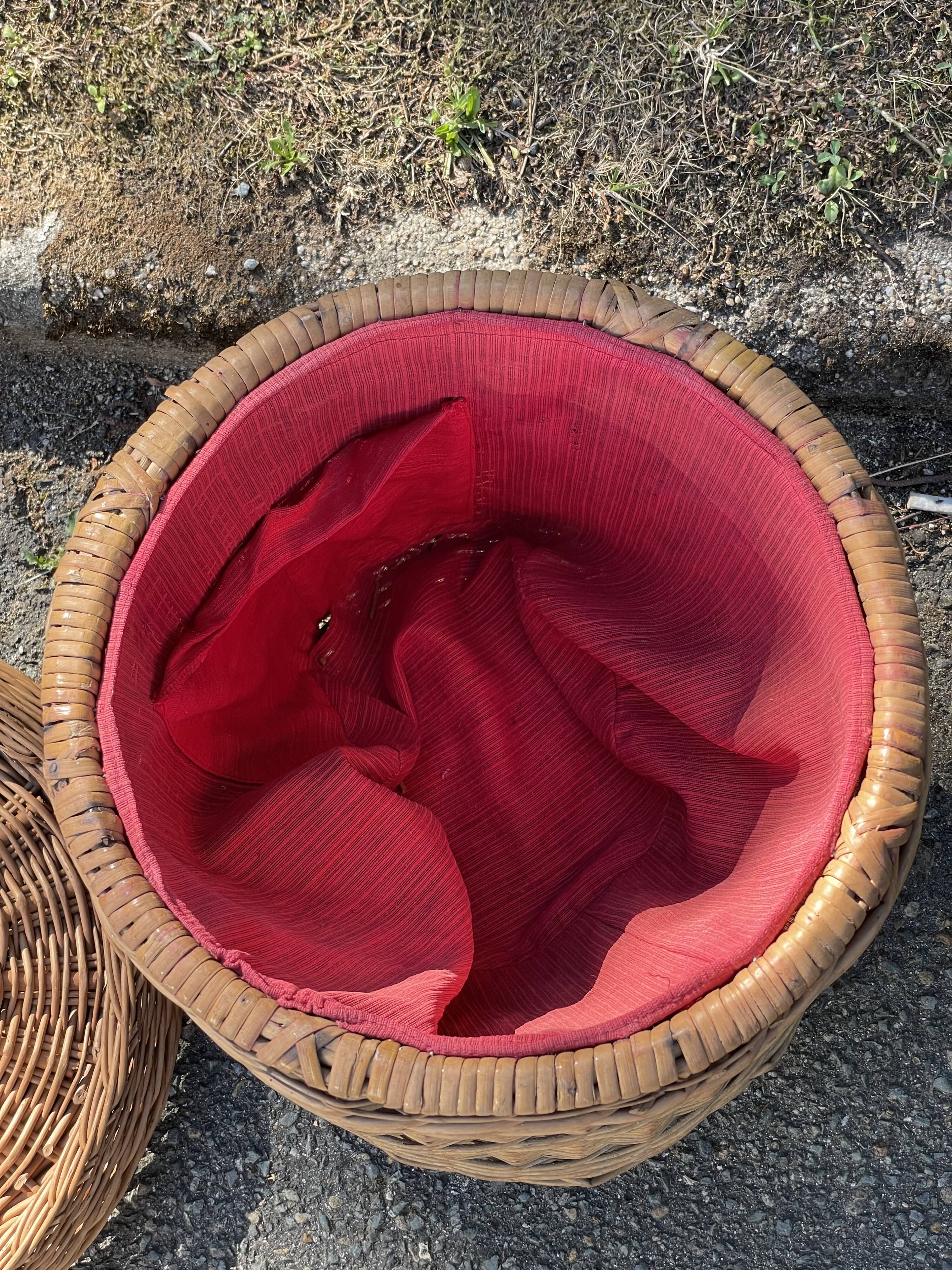 Rattan laundry basket
