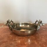 Empty silver metal pocket with deer heads