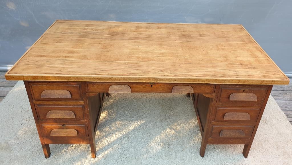 Minister's desk 1930 parquet oak