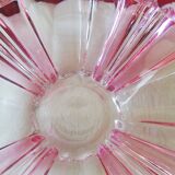 Small pink and transparent crystal cup with two earpieces