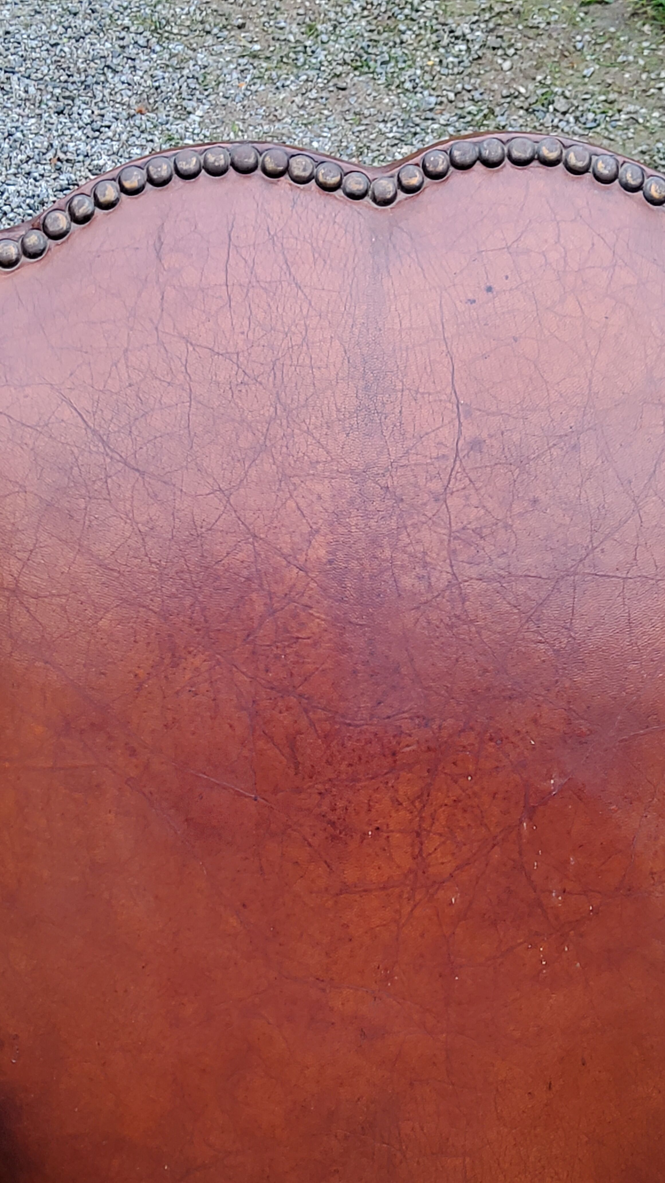 Leather club armchair back mustache from the 30s