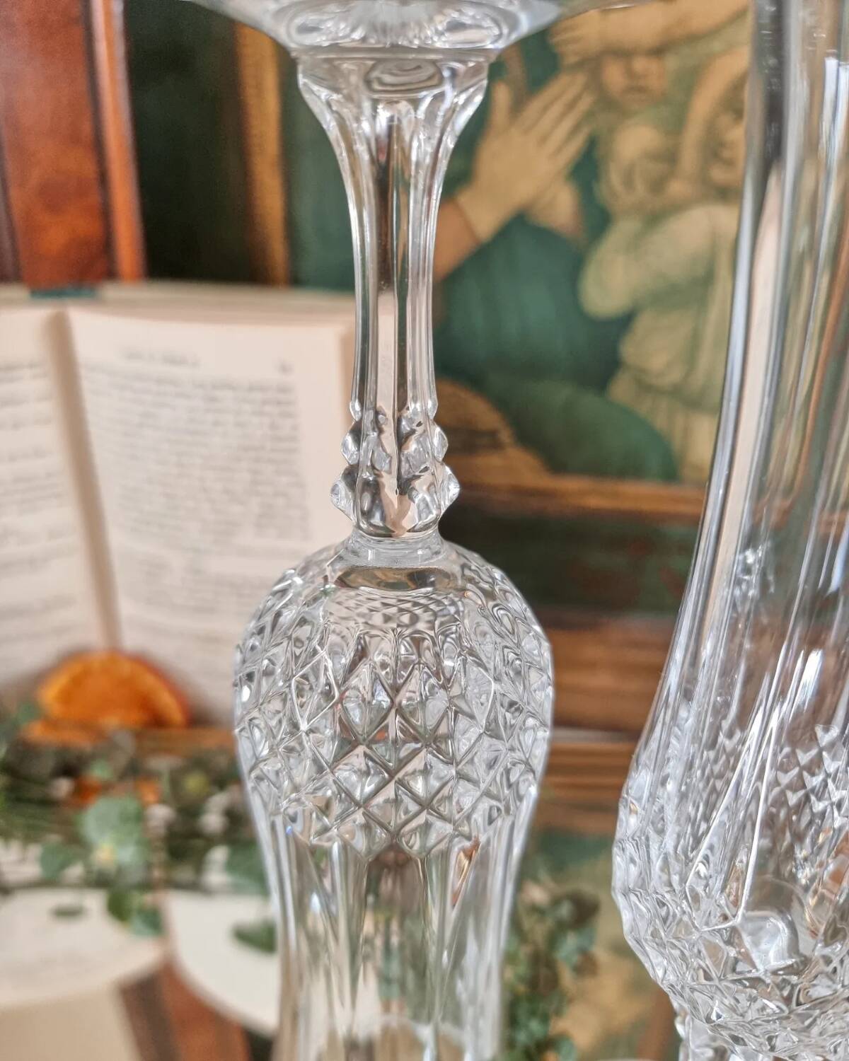 6 Champagne flutes, Arques crystal, Longchamp model