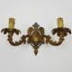 Old bronze wall lamp with 2 candles, years 50/60