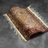 Vintage handwoven Turkmen Ersari oriental rug, 1950s.