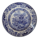 Creil & Montereau Terre de Fer plate Pagoda model 24cm