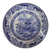 Creil & Montereau Terre de Fer plate Pagoda model 24cm