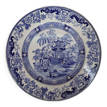 Creil & Montereau Terre de Fer plate Pagoda model 24cm