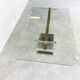 Vintage lucite and brass dining table, 1970s