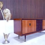 Large Italian Mid-Century Sideboard with Brass Details, 1950s