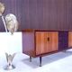 Large Italian Mid-Century Sideboard with Brass Details, 1950s