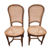 Lot of 2 canne chairs