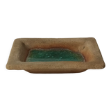 Vide poche artisanal grès et résine turquoise