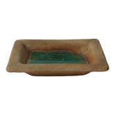 Vide poche artisanal grès et résine turquoise