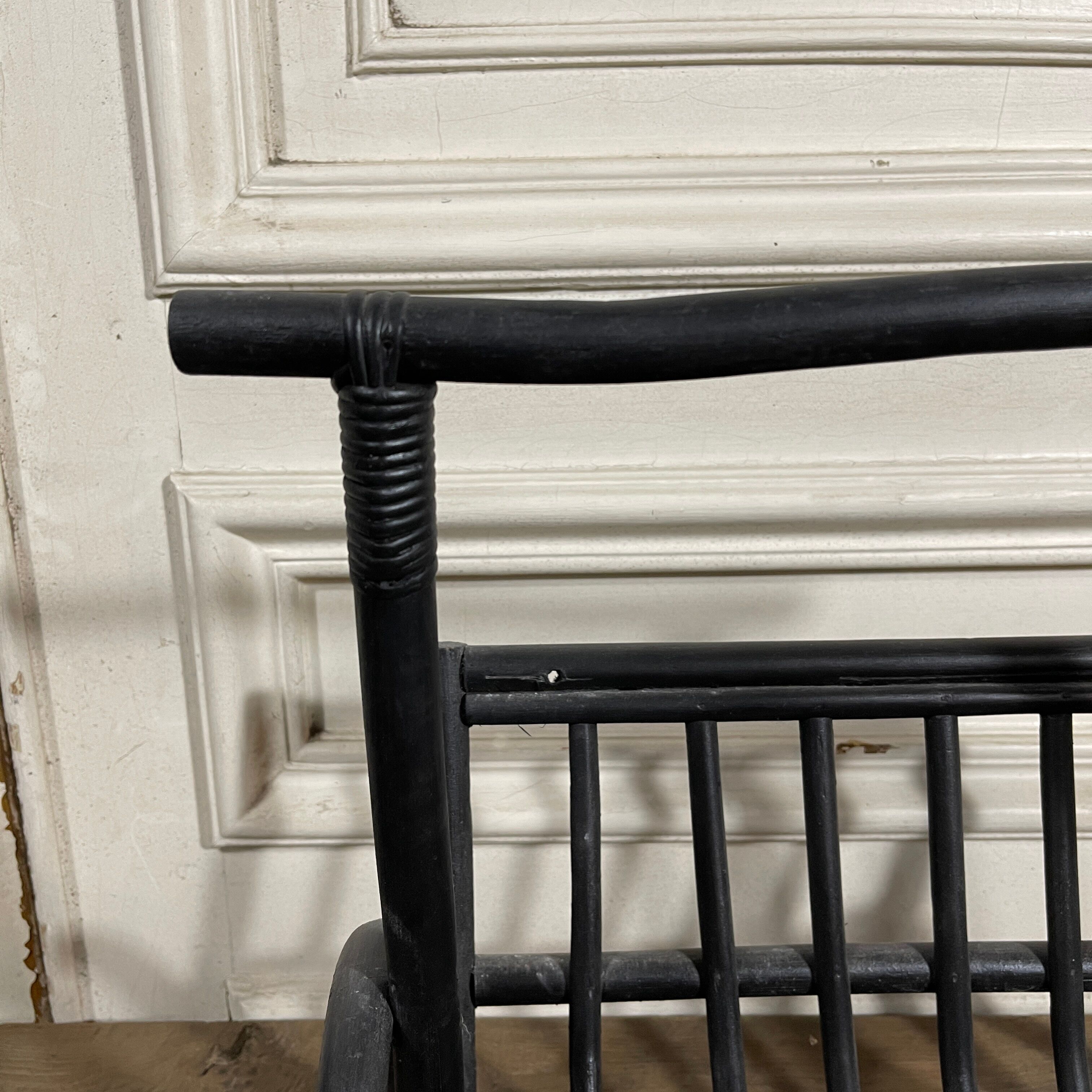 Rattan newspaper holder