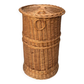 Vintage wicker laundry basket