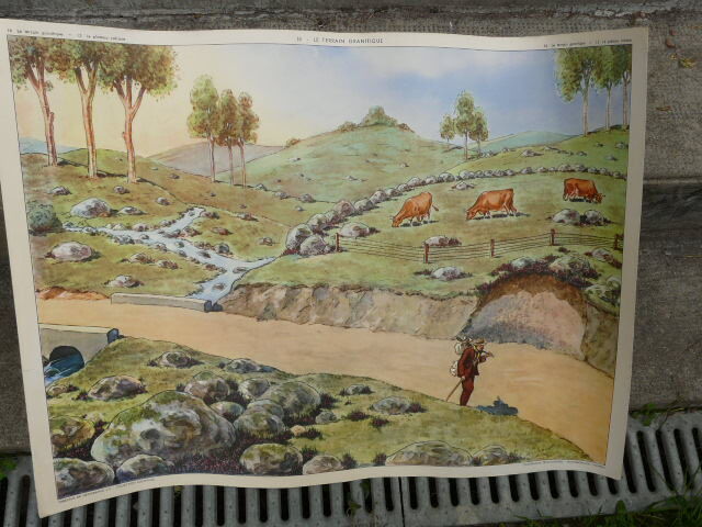 Rossignol school poster N°15 and 16 the limestone plateau and granite terrain