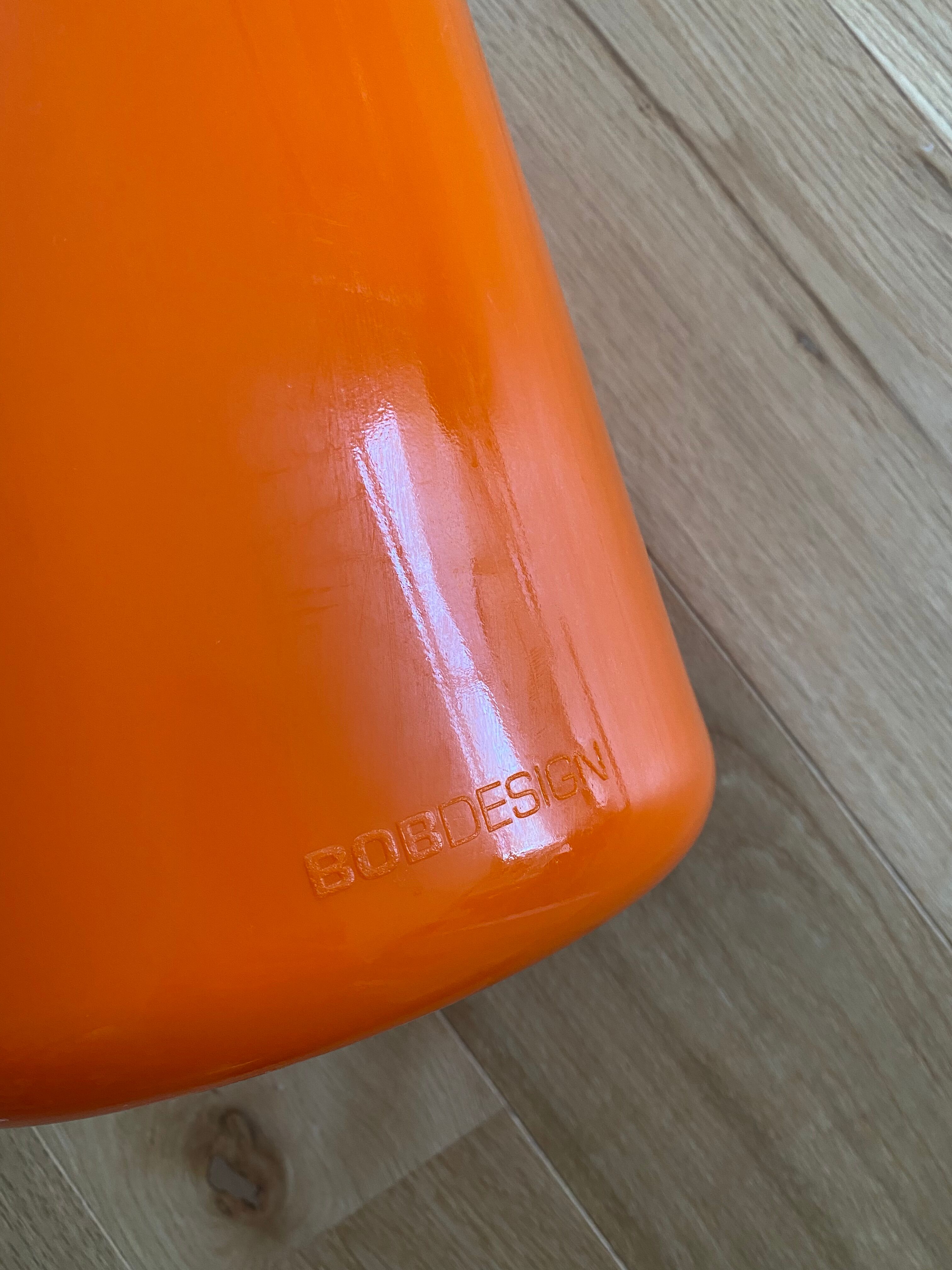 Hanging lamp bulb by bob design orange