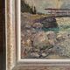 Georges Lemmers, oil on canvas, the bridge in the mountains