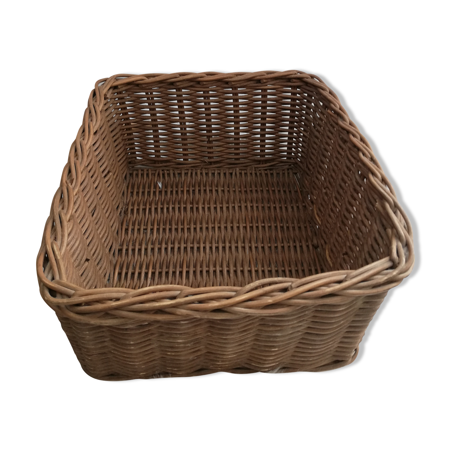 Rectangular wicker basket