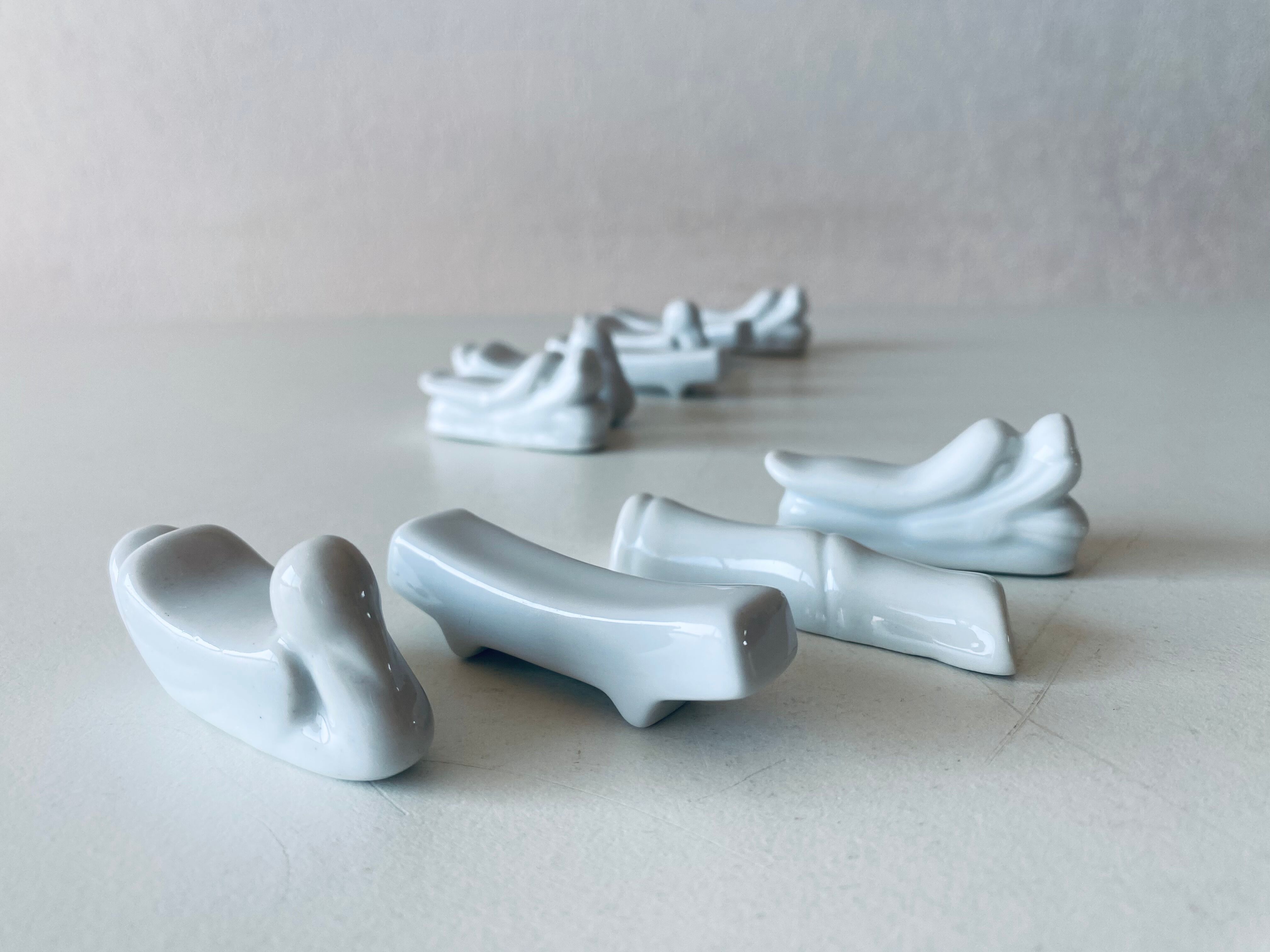 10 antique ceramic knife holders